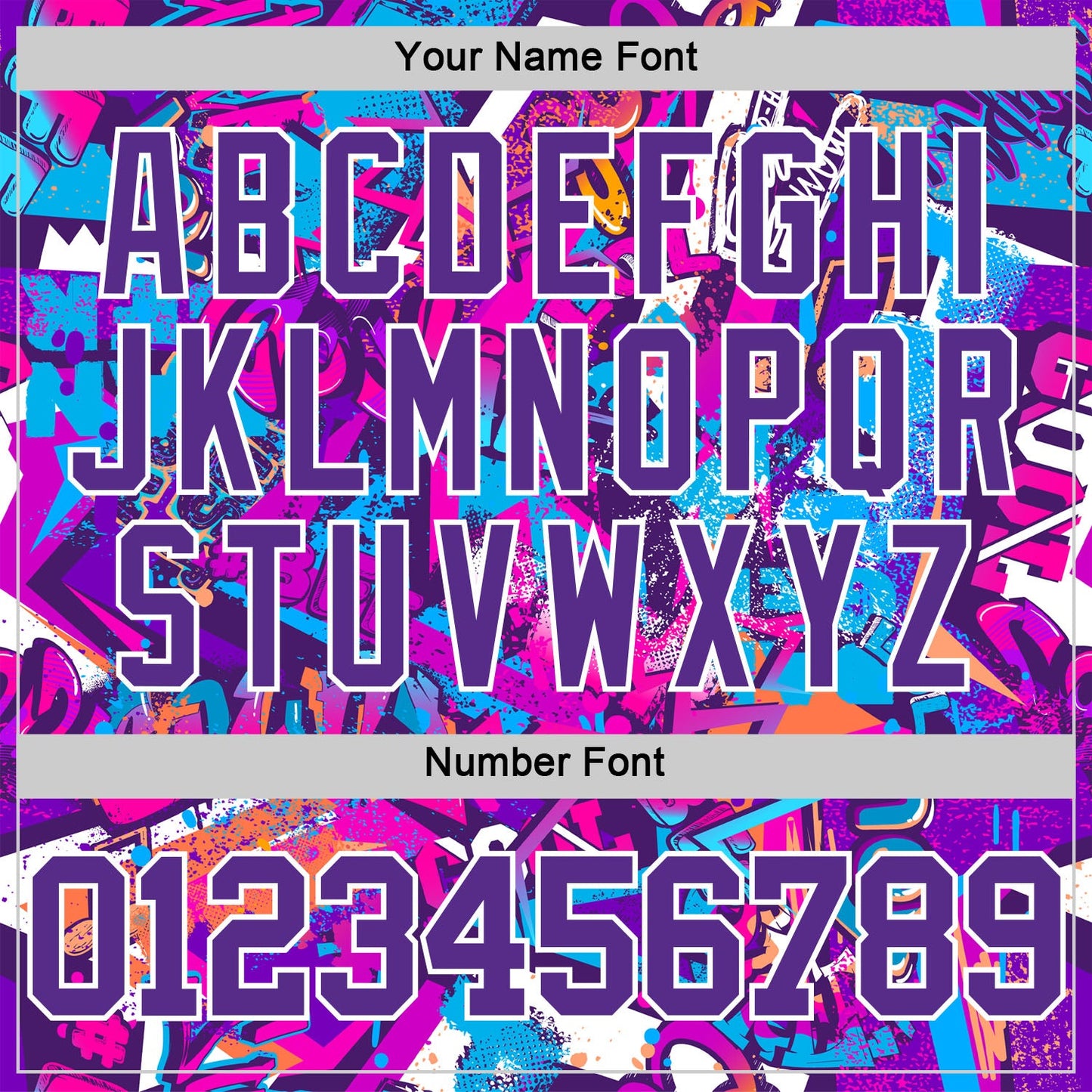 Custom Graffiti Pattern Purple-White Splash Round Neck Sublimation Basketball Suit Jersey - Sky-Custom