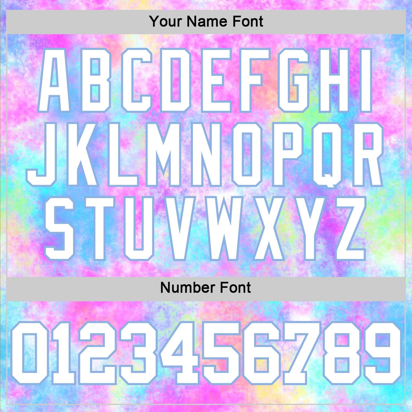 Custom Tie Dye White-Light Blue Round Neck Sublimation Basketball Suit Jersey - Sky-Custom