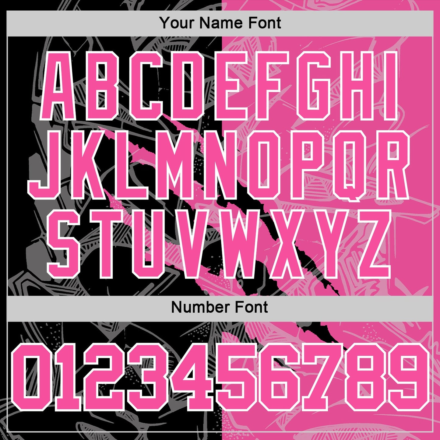 Custom Graffiti Pattern Pink Black-White Scratch Round Neck Sublimation Basketball Suit Jersey - Sky-Custom