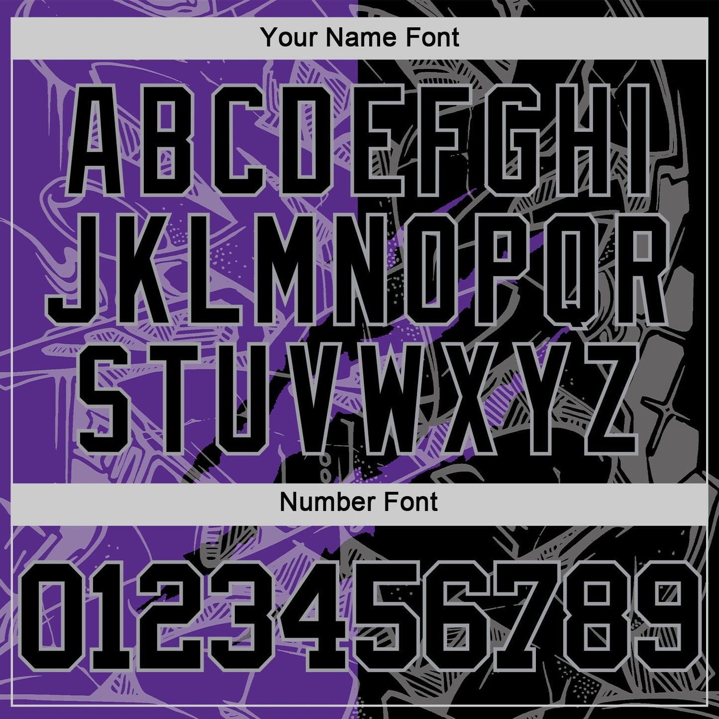 Custom Graffiti Pattern Black Purple-Gray Scratch Round Neck Sublimation Basketball Suit Jersey - Sky-Custom