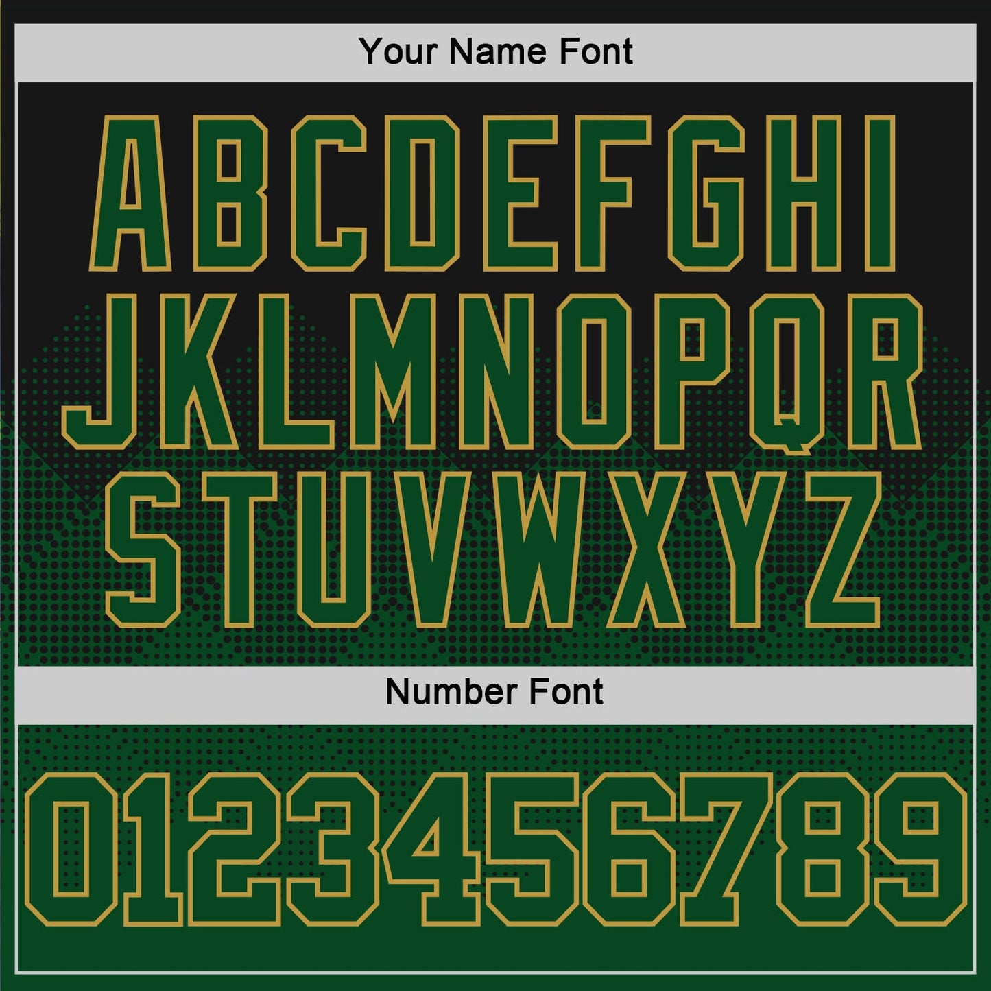 Custom Black Green-Old Gold Fade Fashion Round Neck Sublimation Basketball Suit Jersey - Sky-Custom