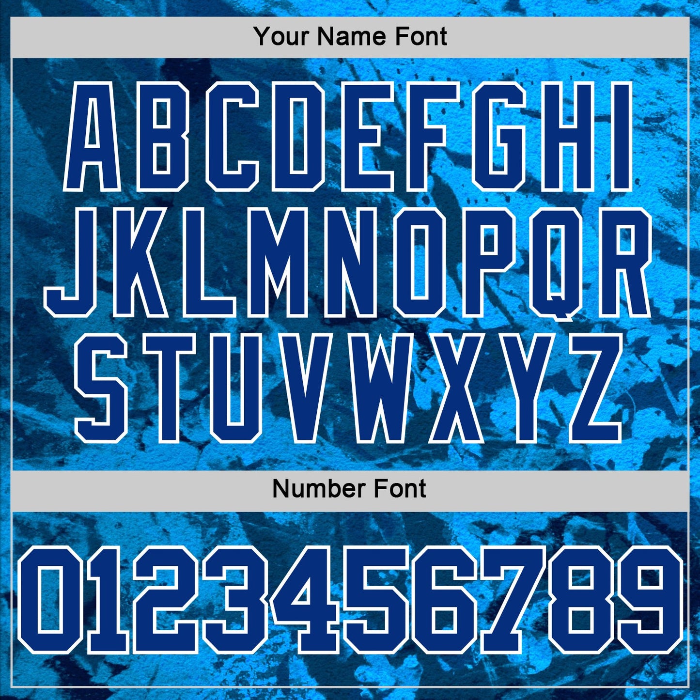 Custom Tie Dye Royal-White Round Neck Sublimation Basketball Suit Jersey - Sky-Custom