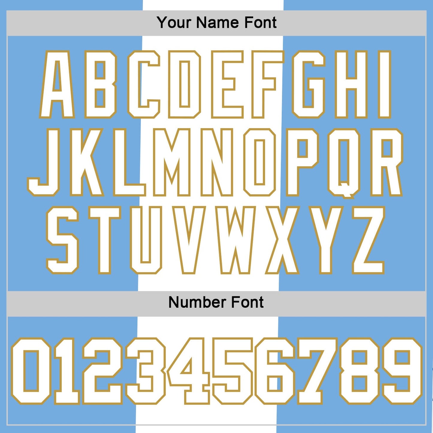 Custom Light Blue White-Old Gold Argentinian Flag Round Neck Sublimation Basketball Suit Jersey - Sky-Custom