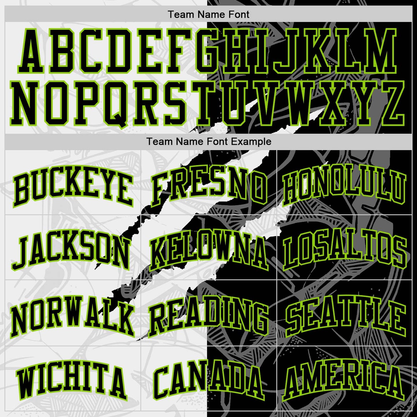 Custom Graffiti Pattern Black White-Neon Green Scratch Round Neck Sublimation Basketball Suit Jersey - Sky-Custom