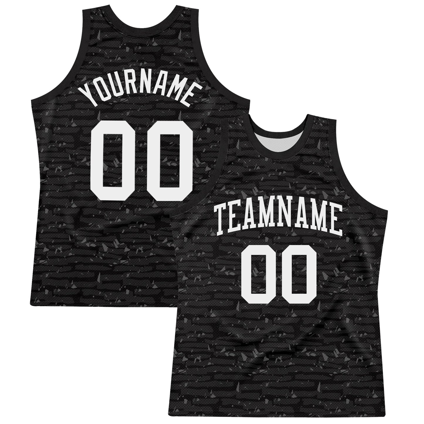 Custom Black White Fragment Art Round Neck Sublimation Basketball Suit Jersey - Sky-Custom