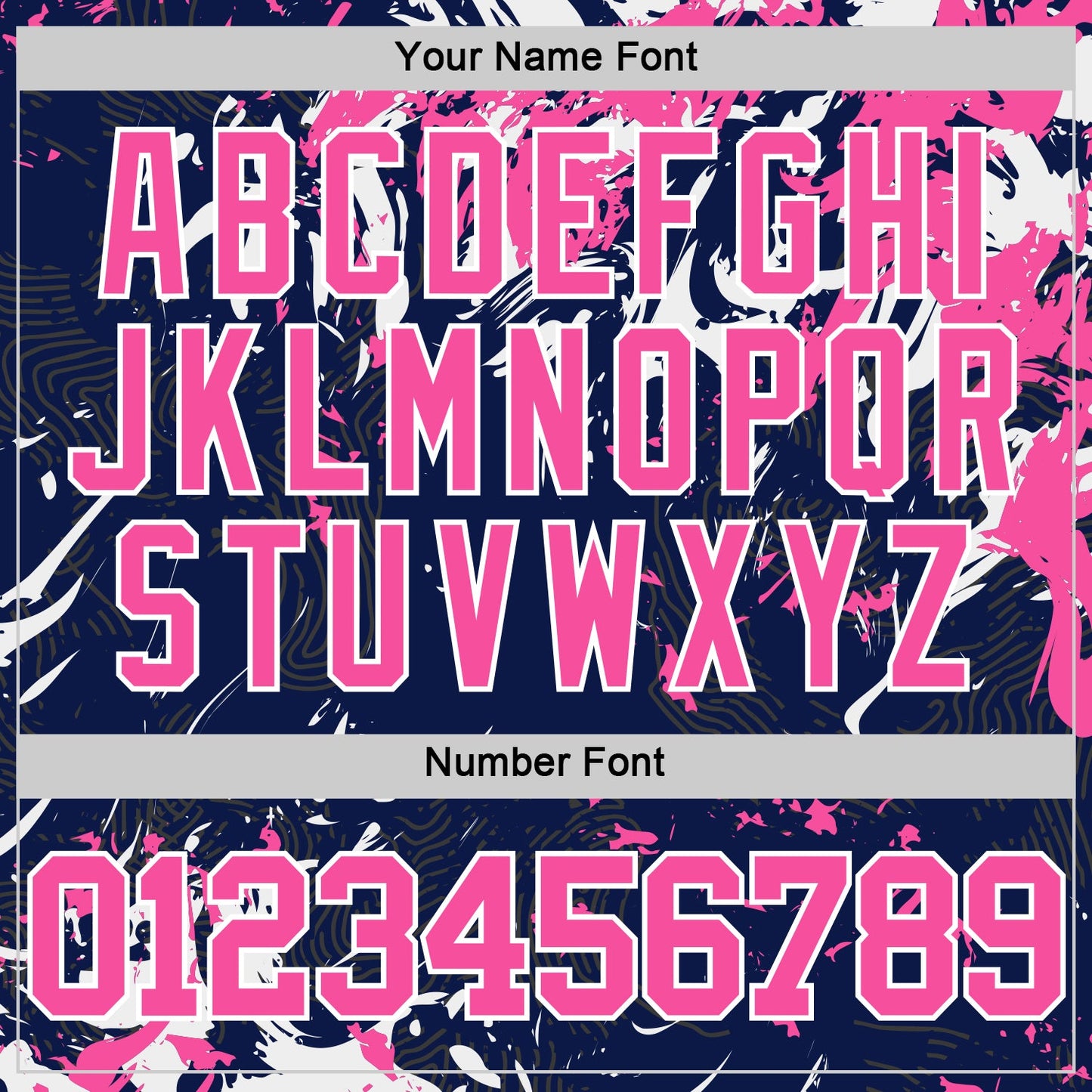 Custom Navy Pink-White Fluid Art Round Neck Sublimation Basketball Suit Jersey - Sky-Custom