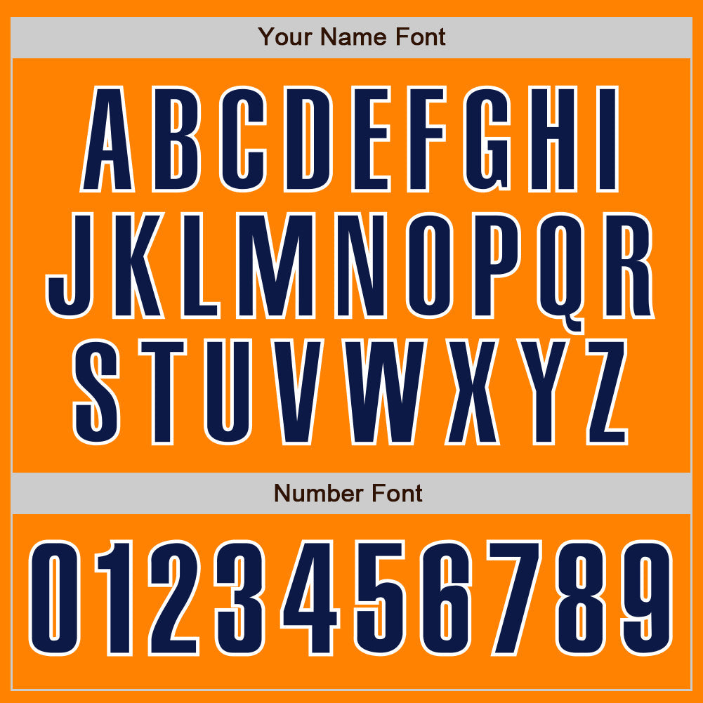 Custom Bay Orange Navy-White Authentic Baseball Jersey - Sky-Custom