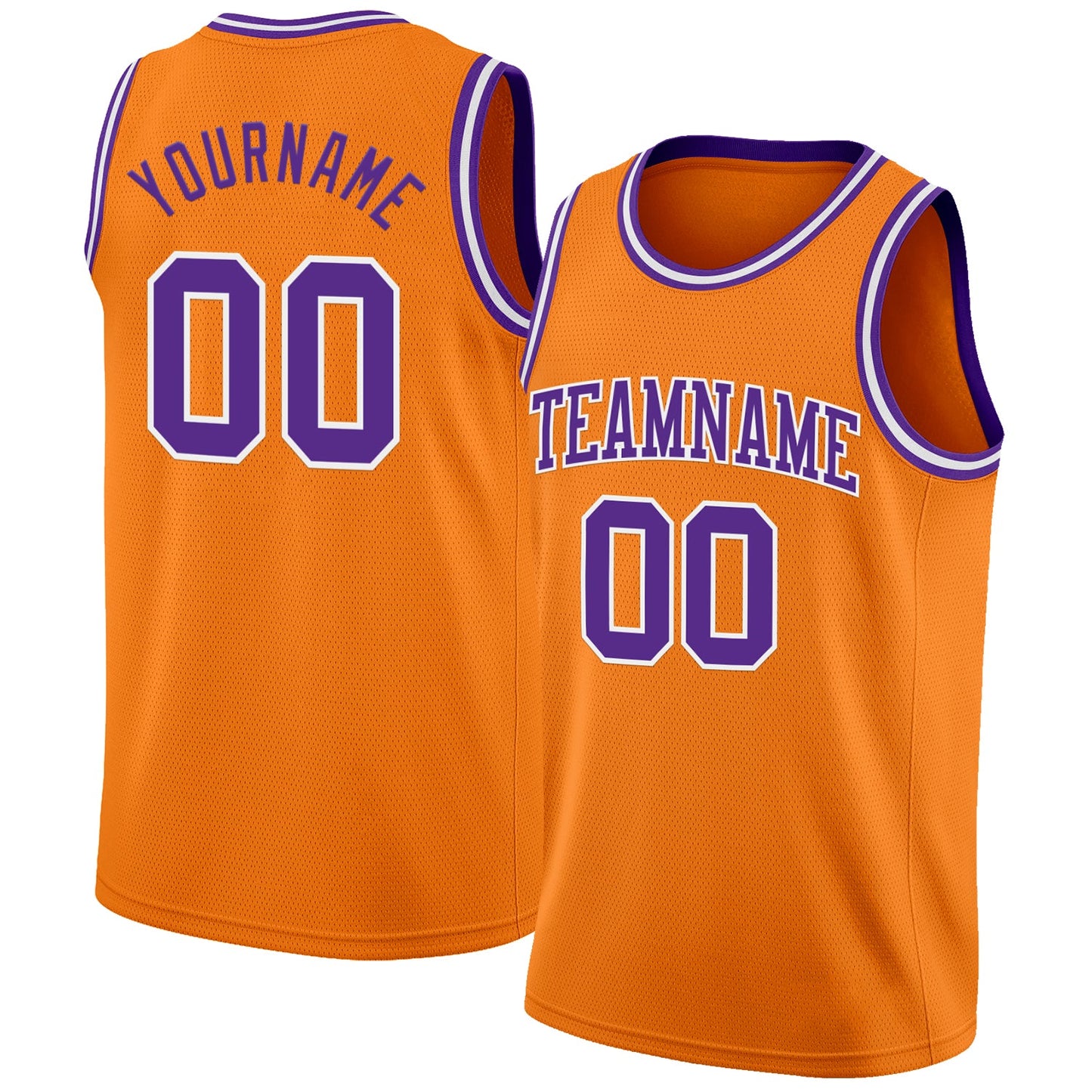 Custom Bay Orange Purple-White Authentic Basketball Jersey - Sky-Custom