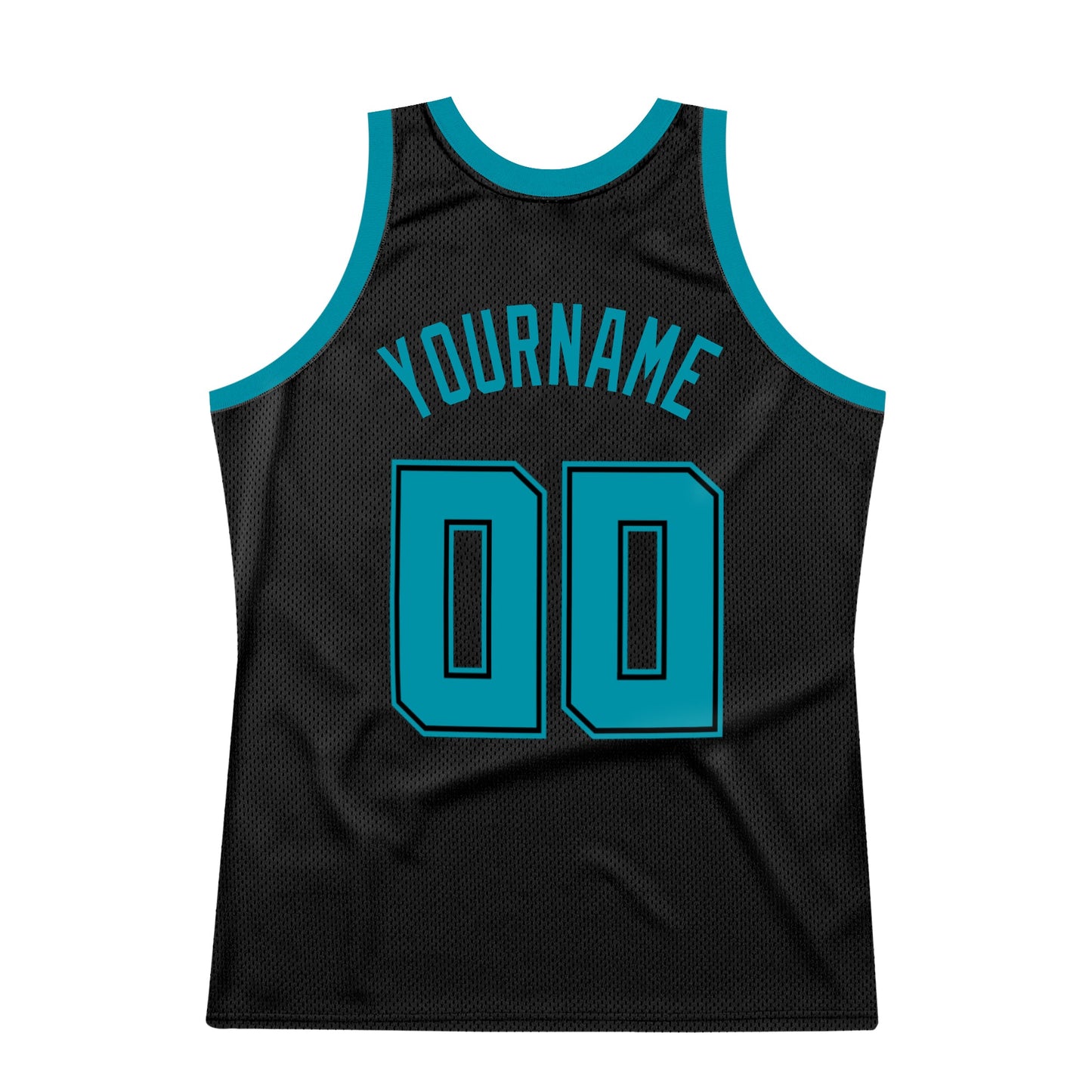 Custom Black Teal Authentic Throwback Basketball Jersey - Sky-Custom
