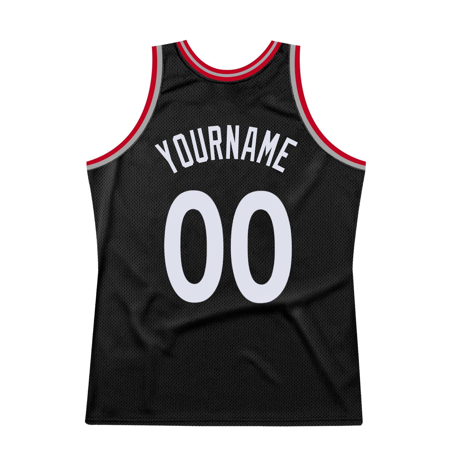 Custom Black White-Red Authentic Throwback Basketball Jersey - Sky-Custom