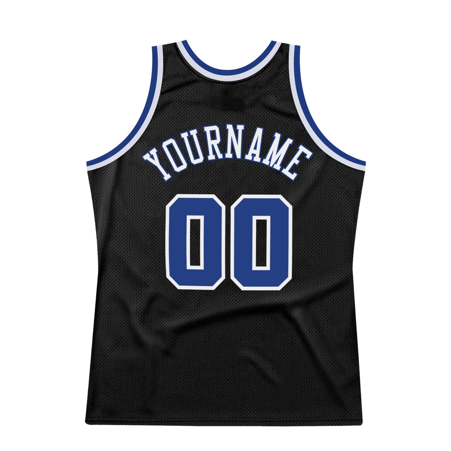 Custom Black Royal-White Authentic Throwback Basketball Jersey - Sky-Custom