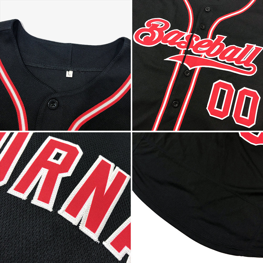 Custom Black White-Teal Authentic Baseball Jersey - Sky-Custom