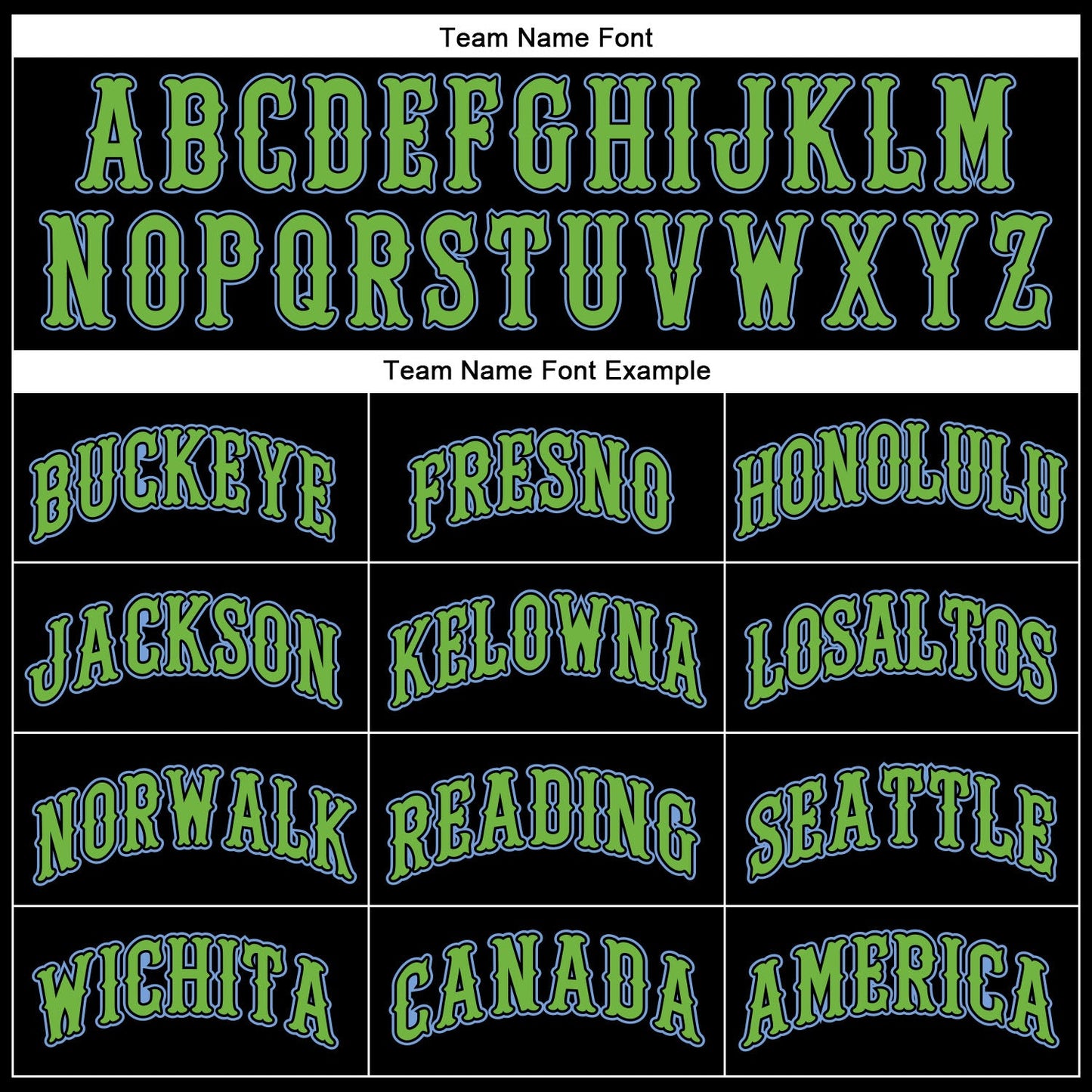 Custom Black Light Blue Pinstripe Neon Green Authentic Baseball Jersey - Sky-Custom