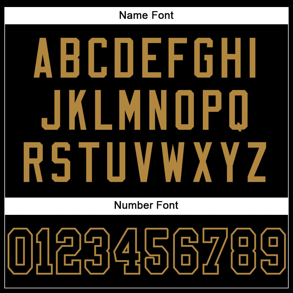 Custom Black Black-Old Gold Mesh Authentic Football Jersey - Sky-Custom