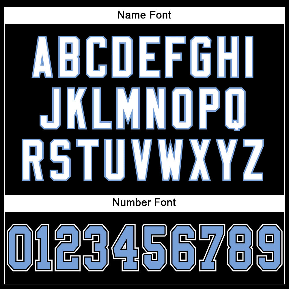 Custom Black Light Blue-White Mesh Authentic Football Jersey - Sky-Custom