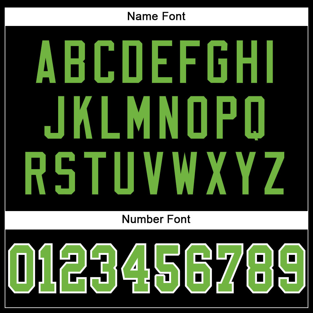 Custom Black Neon Green-White Mesh Authentic Football Jersey - Sky-Custom