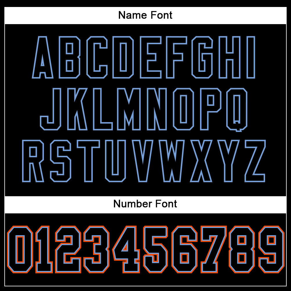 Custom Black Black-Orange Mesh Authentic Football Jersey - Sky-Custom