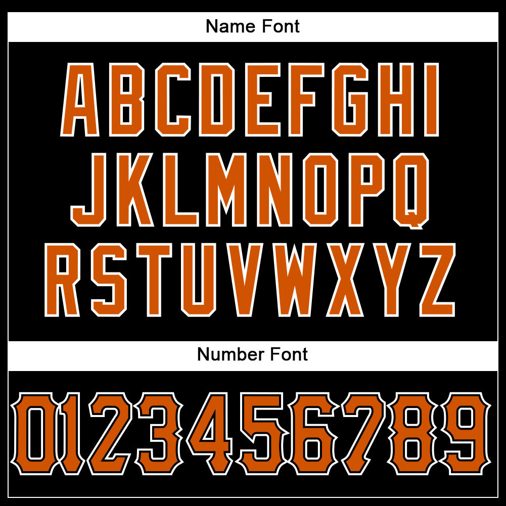 Custom Black Texas Orange-White Mesh Authentic Football Jersey - Sky-Custom