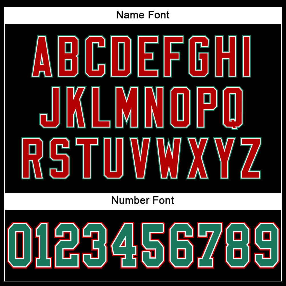 Custom Black Kelly Green-Red Mesh Authentic Football Jersey - Sky-Custom