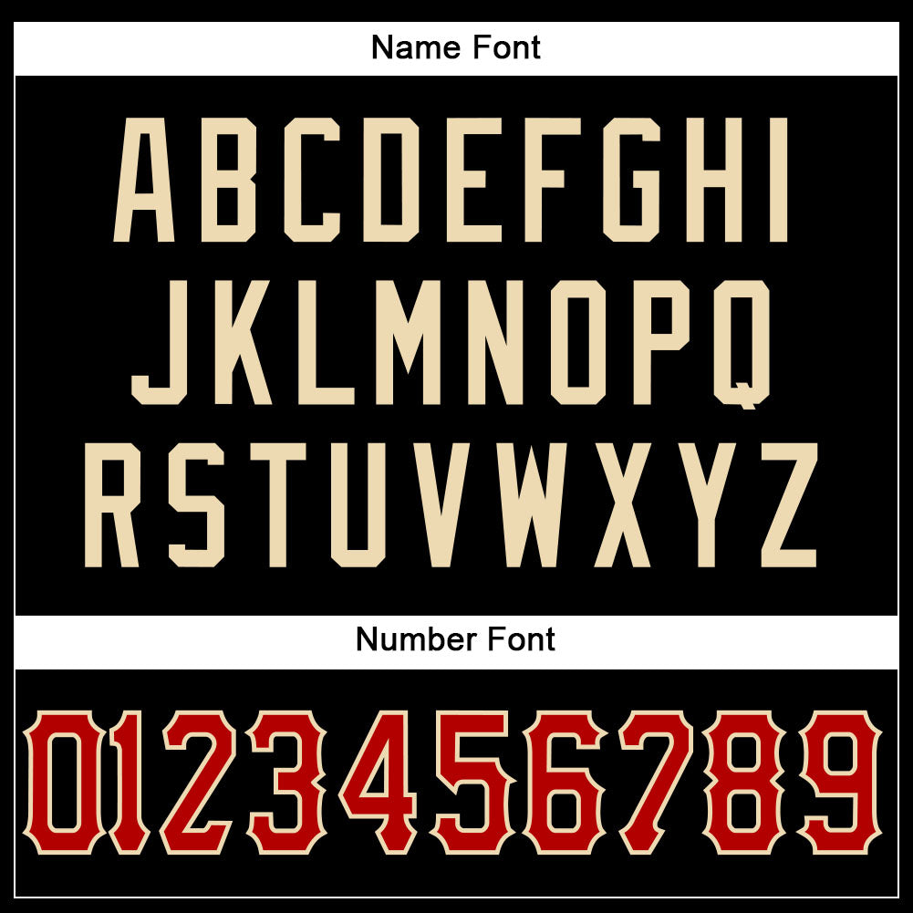 Custom Black Red-Cream Mesh Authentic Football Jersey - Sky-Custom