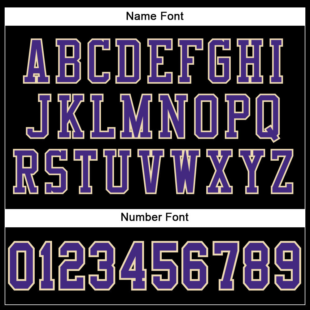 Custom Black Purple-Cream Mesh Authentic Football Jersey - Sky-Custom