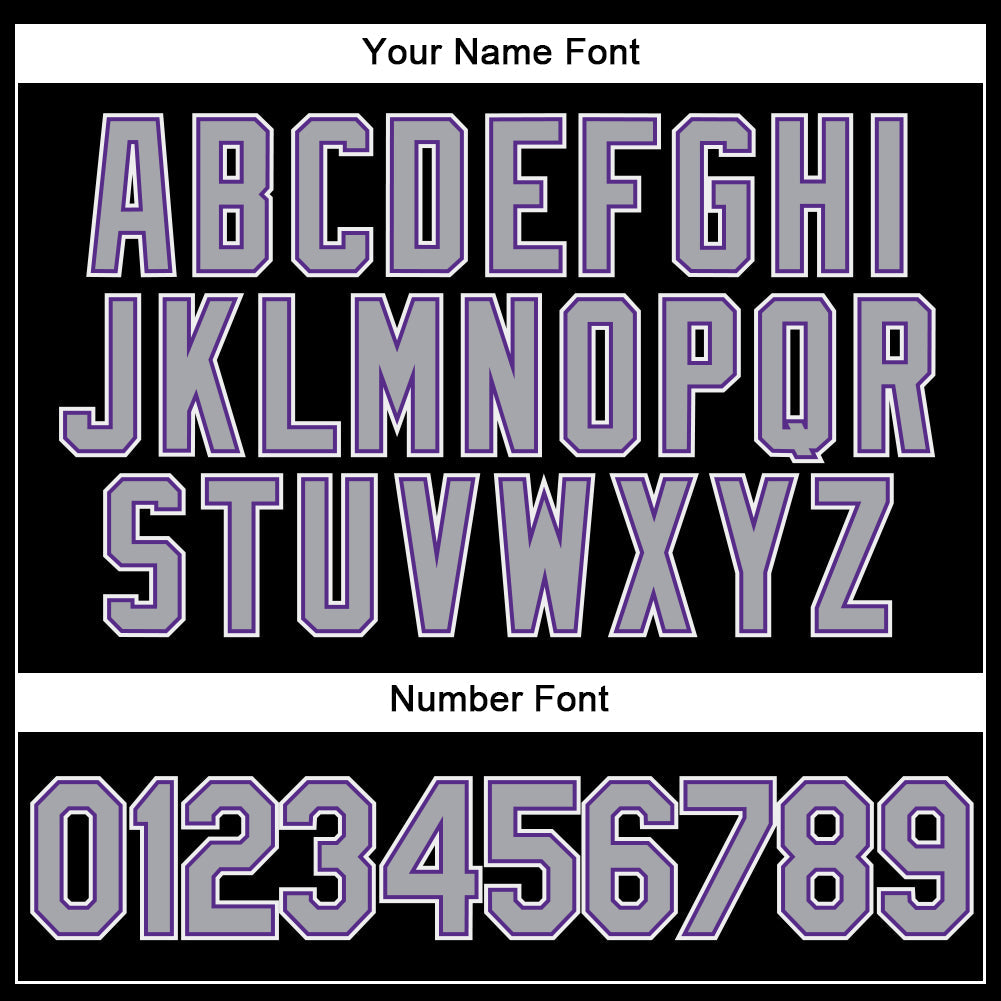 Custom Black Gray-Purple Authentic Sleeveless Baseball Jersey - Sky-Custom