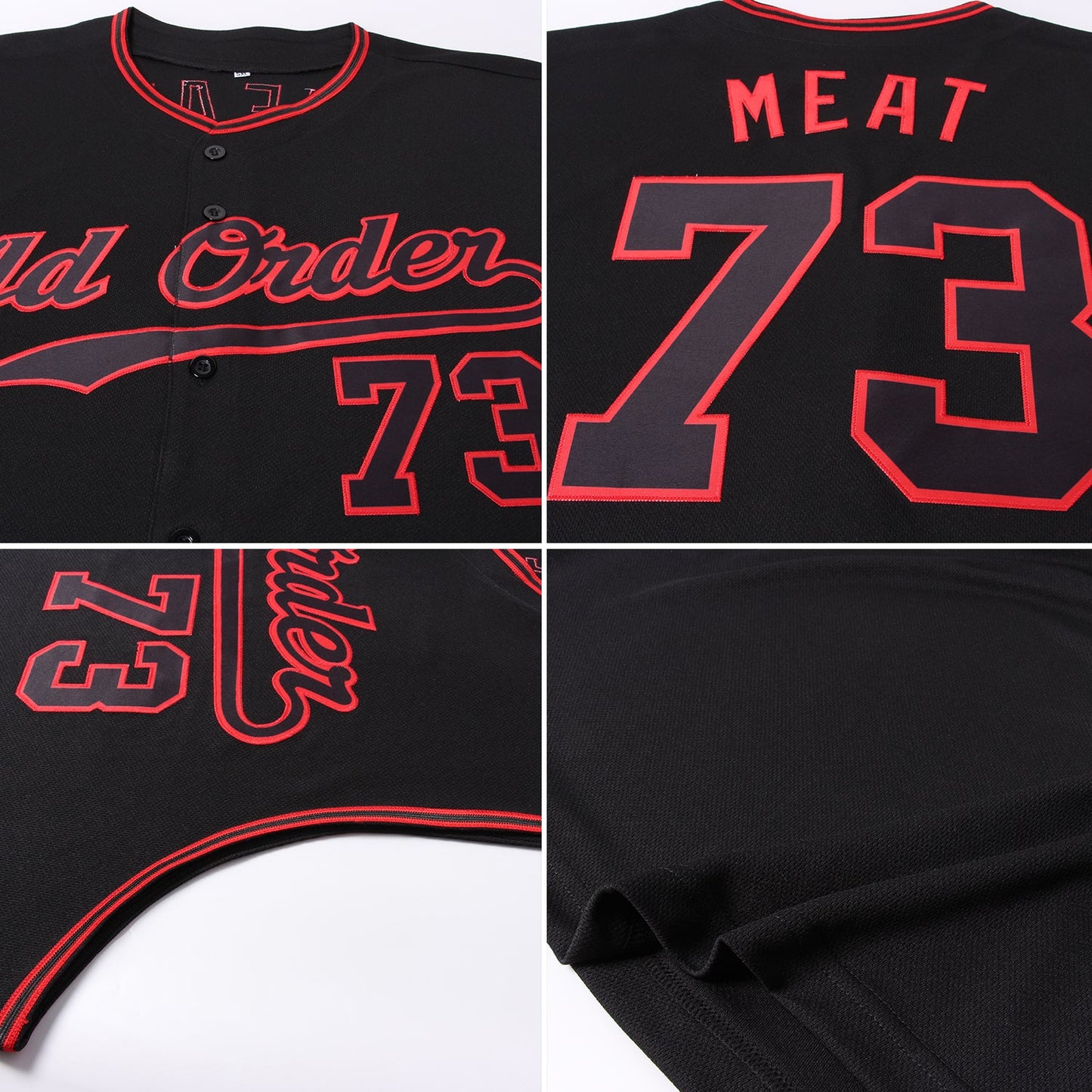 Custom Black Black-Red Authentic Sleeveless Baseball Jersey - Sky-Custom