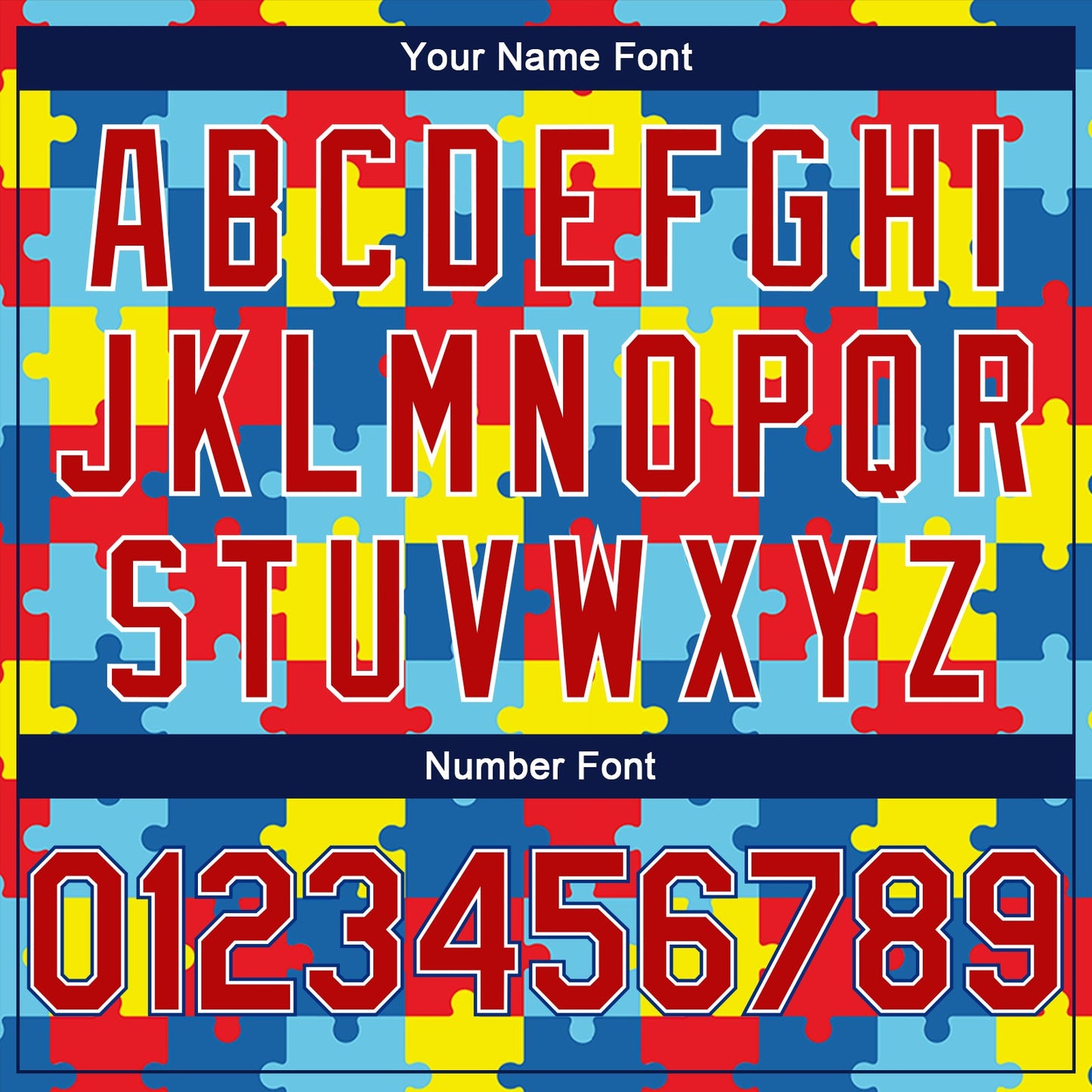 Custom Black Red-Royal 3D Pattern Design Autism Awareness Puzzle Pieces Authentic Basketball Jersey - Sky-Custom