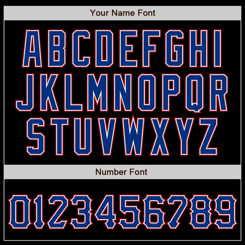 Custom Black Royal-Red Authentic Baseball Jersey - Sky-Custom