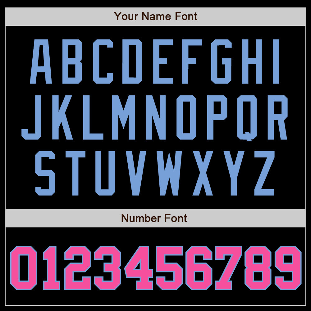 Custom Black Pink-Light Blue Authentic Baseball Jersey - Sky-Custom