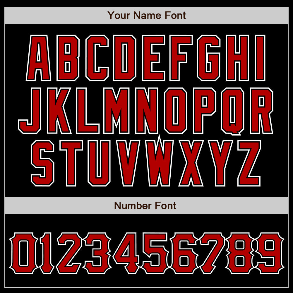 Custom Black Red-White Authentic Baseball Jersey - Sky-Custom