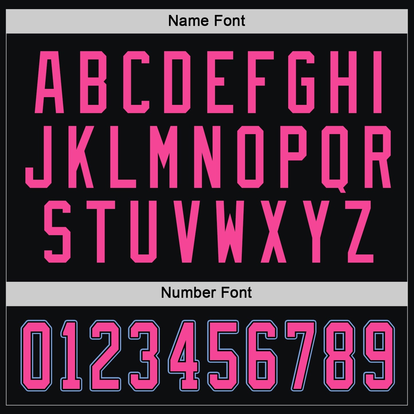 Custom Black Pink-Light Blue Hockey Jersey - Sky-Custom