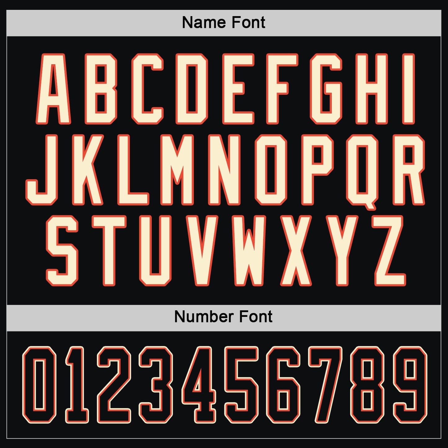 Custom Black Black Orange-Cream Hockey Jersey - Sky-Custom