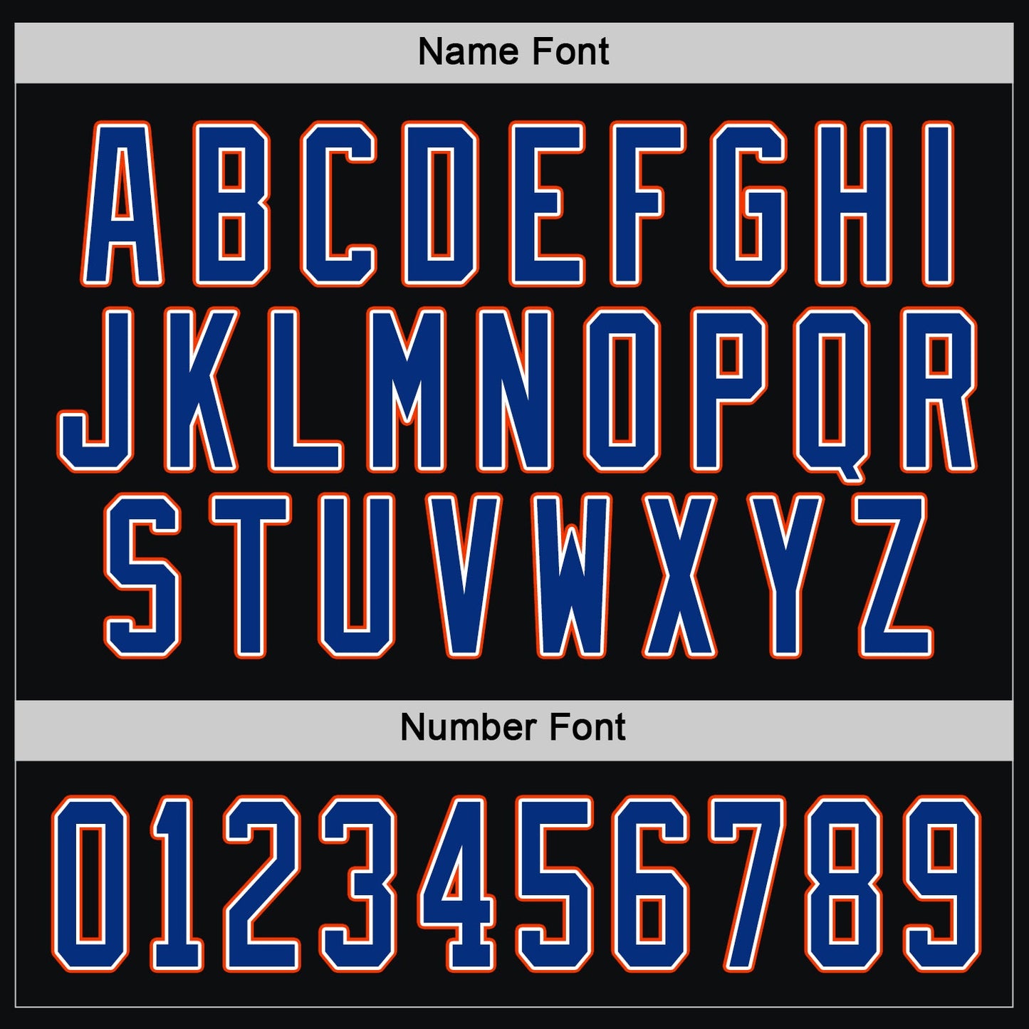 Custom Black Royal White-Orange Hockey Jersey - Sky-Custom
