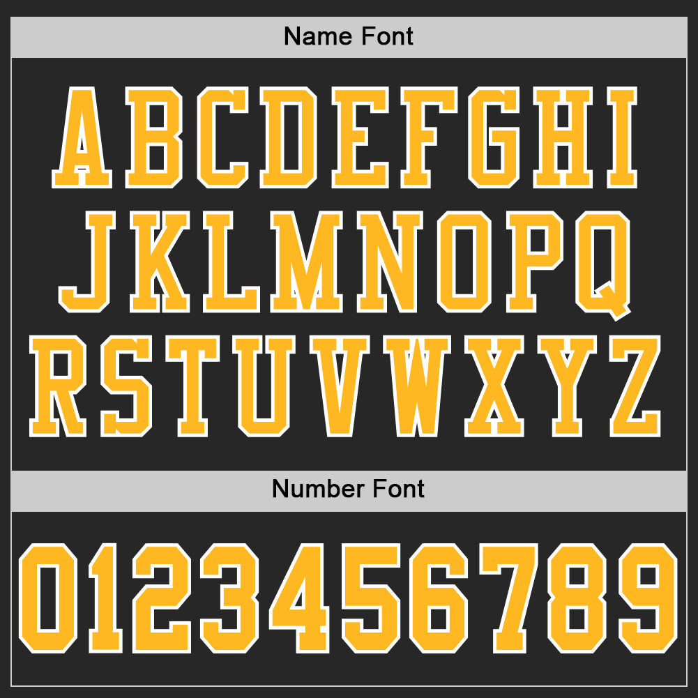 Custom Black Gold-White Mesh Authentic Football Jersey - Sky-Custom