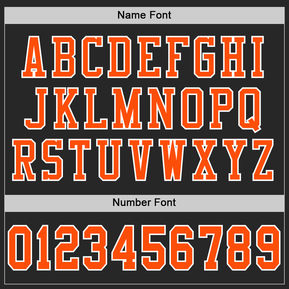 Custom Black Orange-White Mesh Authentic Football Jersey - Sky-Custom