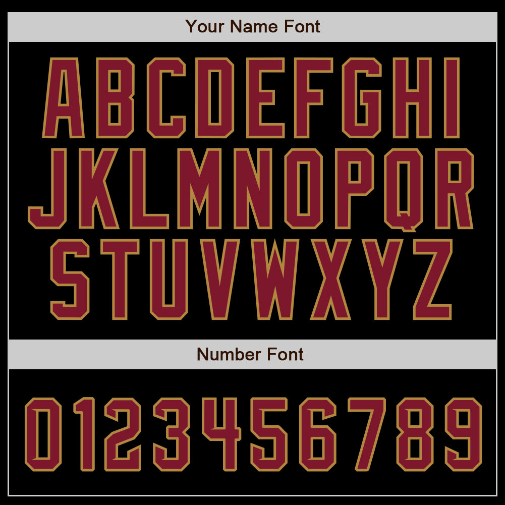 Custom Black Old Gold Pinstripe Crimson-Old Gold Authentic Baseball Jersey - Sky-Custom