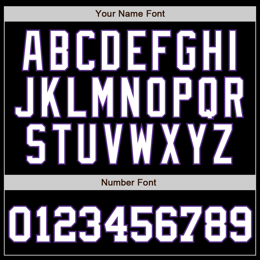 Custom Black White Pinstripe White-Purple Authentic Baseball Jersey - Sky-Custom