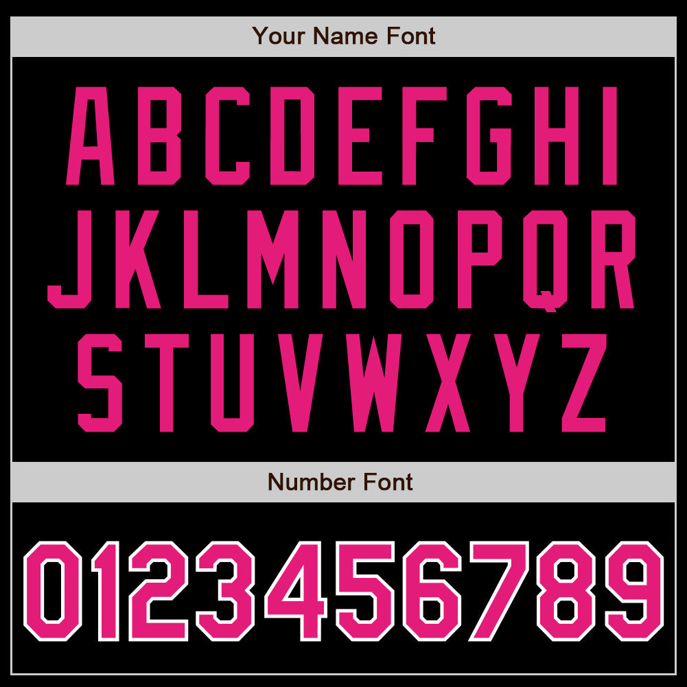 Custom Black Hot Pink-White Authentic Baseball Jersey - Sky-Custom