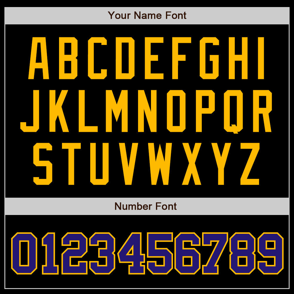 Custom Black Dark Purple-Gold Authentic Baseball Jersey - Sky-Custom