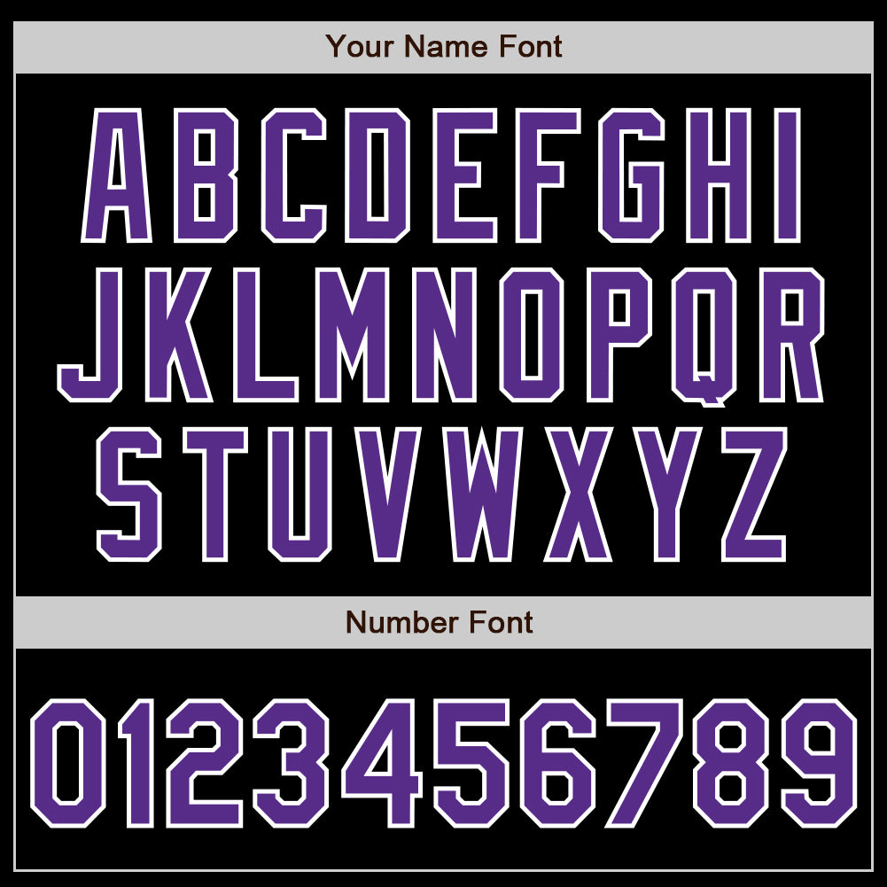 Custom Black Purple-White Authentic Baseball Jersey - Sky-Custom