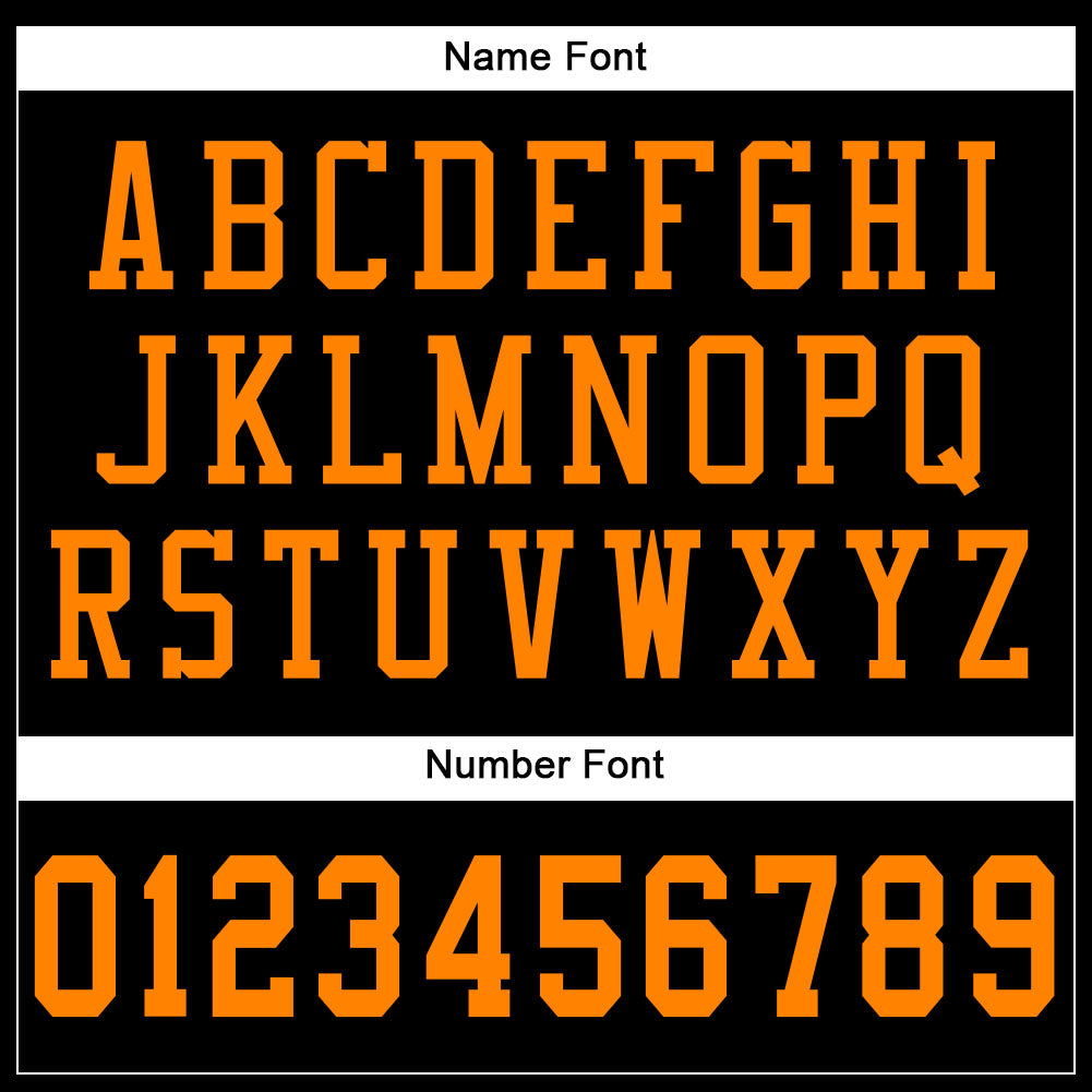 Custom Black Bay Orange Mesh Authentic Football Jersey - Sky-Custom