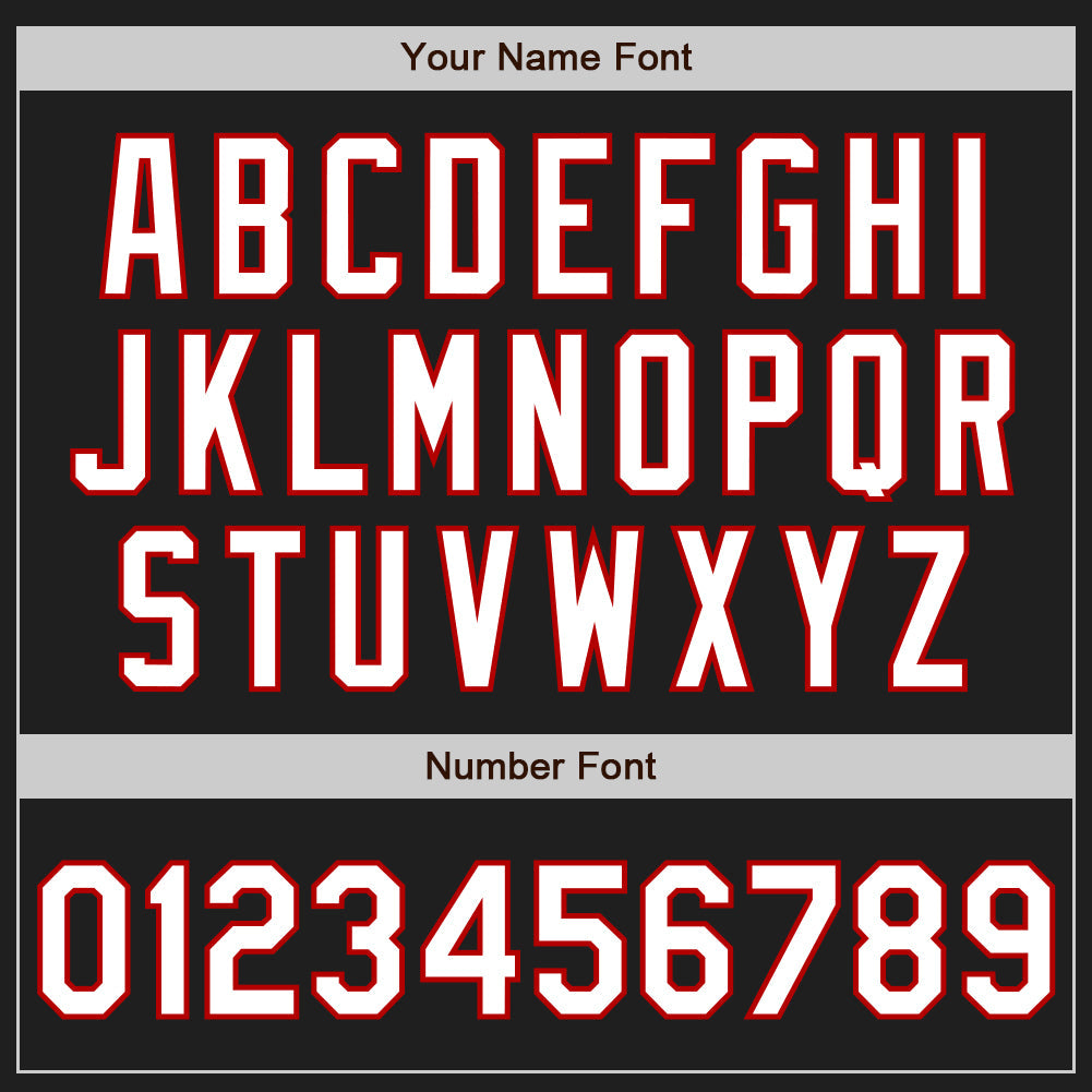 Custom Black White Pinstripe White-Red Authentic Baseball Jersey - Sky-Custom