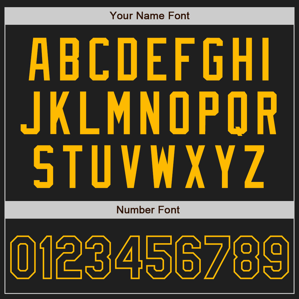 Custom Black Gold Pinstripe Black Authentic Baseball Jersey - Sky-Custom