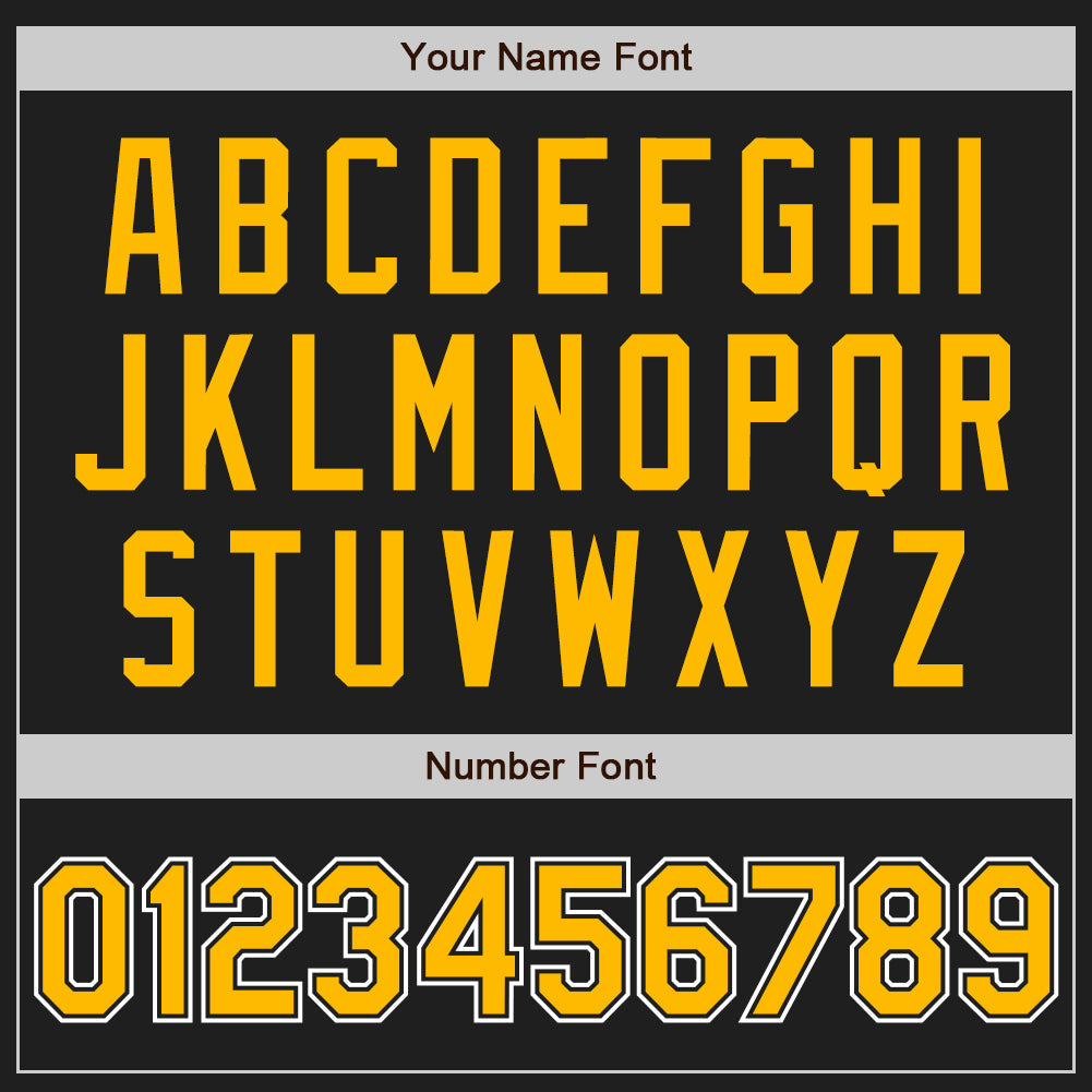 Custom Black Gold Pinstripe Gold-White Authentic Baseball Jersey - Sky-Custom