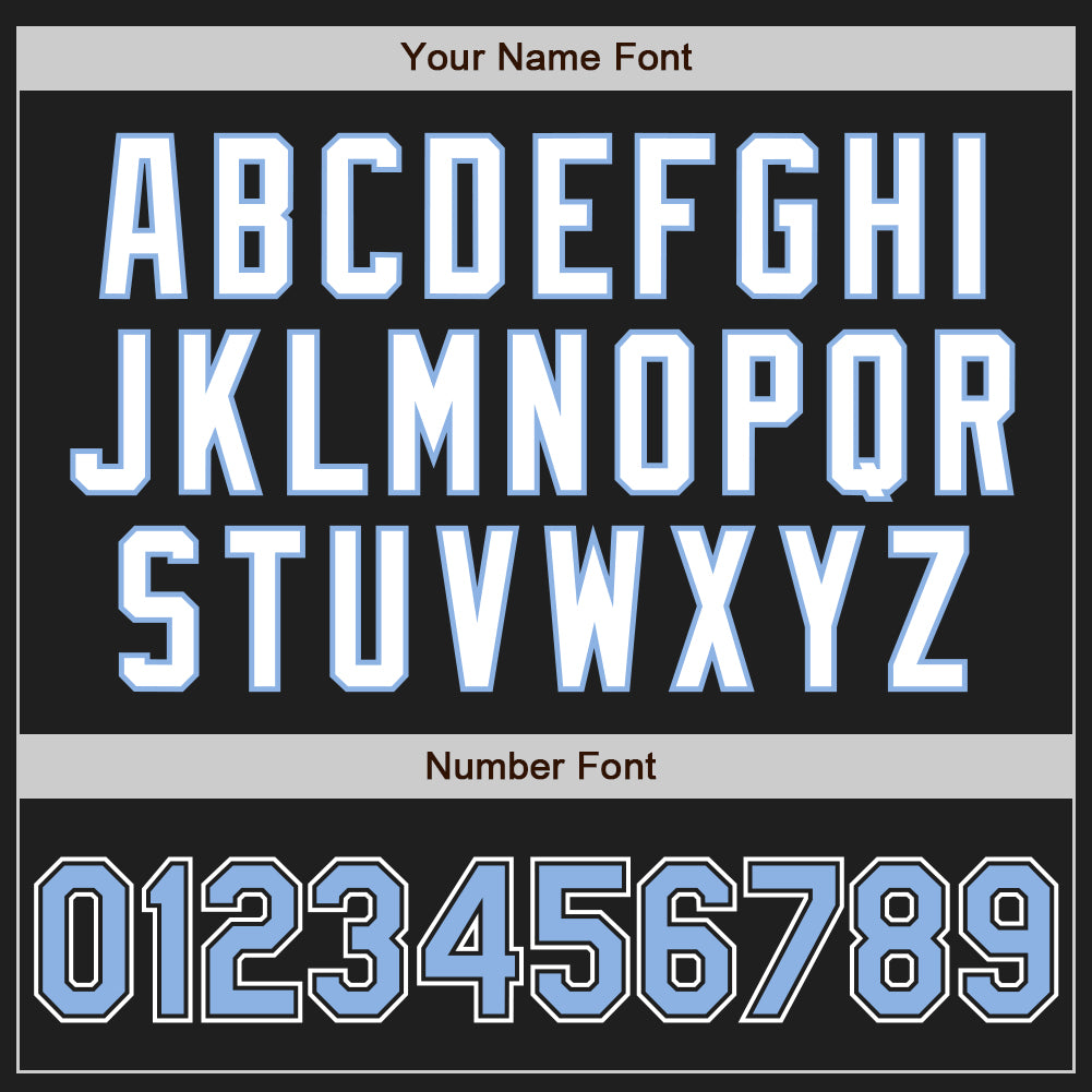 Custom Black Light Blue Pinstripe Light Blue-White Authentic Baseball Jersey - Sky-Custom