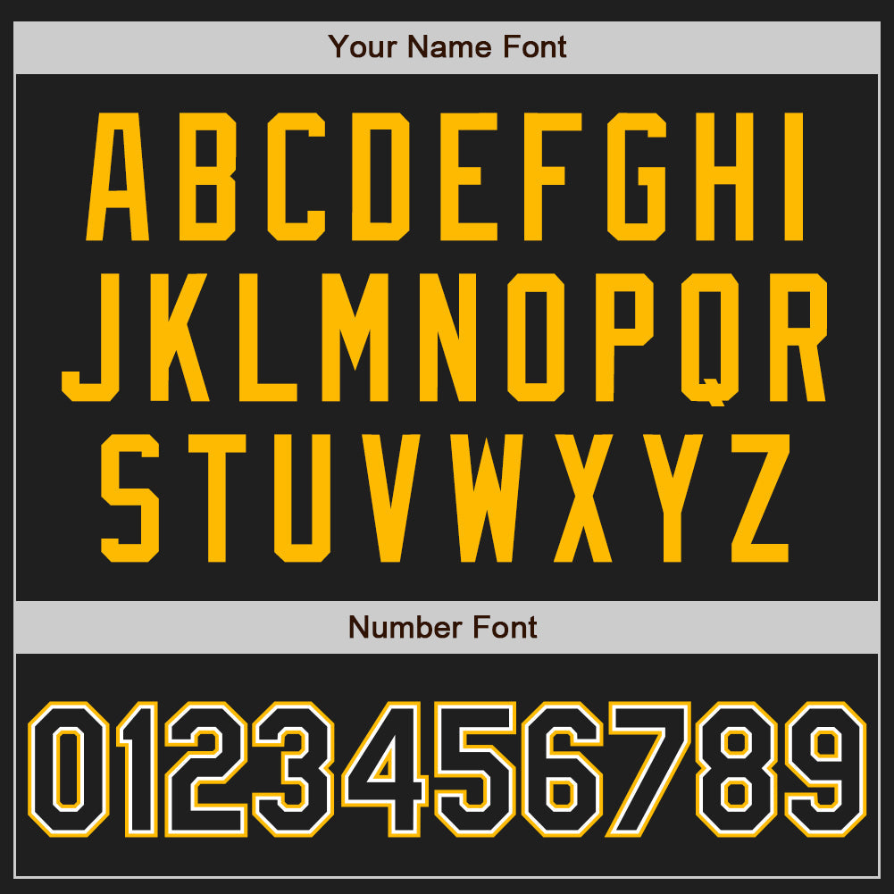 Custom Black Gold Pinstripe Black-White Authentic Baseball Jersey - Sky-Custom