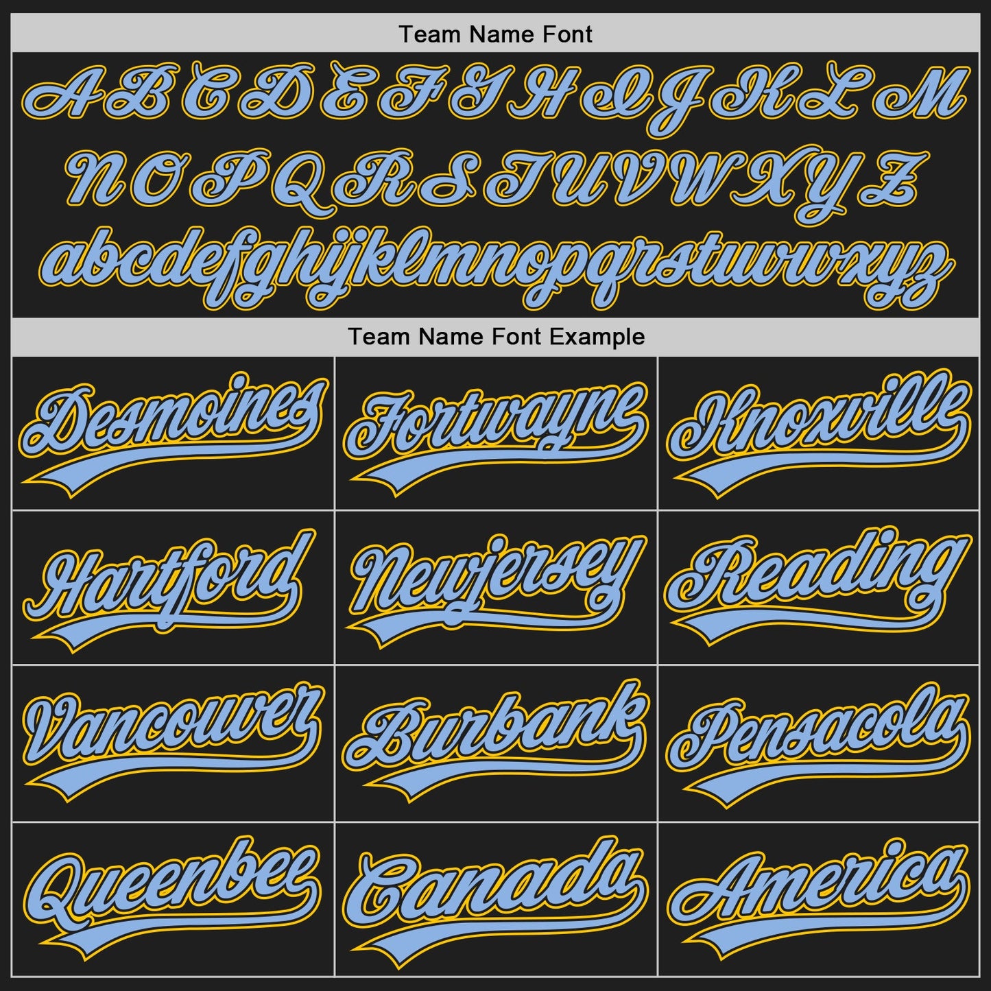Custom Black Yellow Pinstripe Light Blue Authentic Baseball Jersey - Sky-Custom