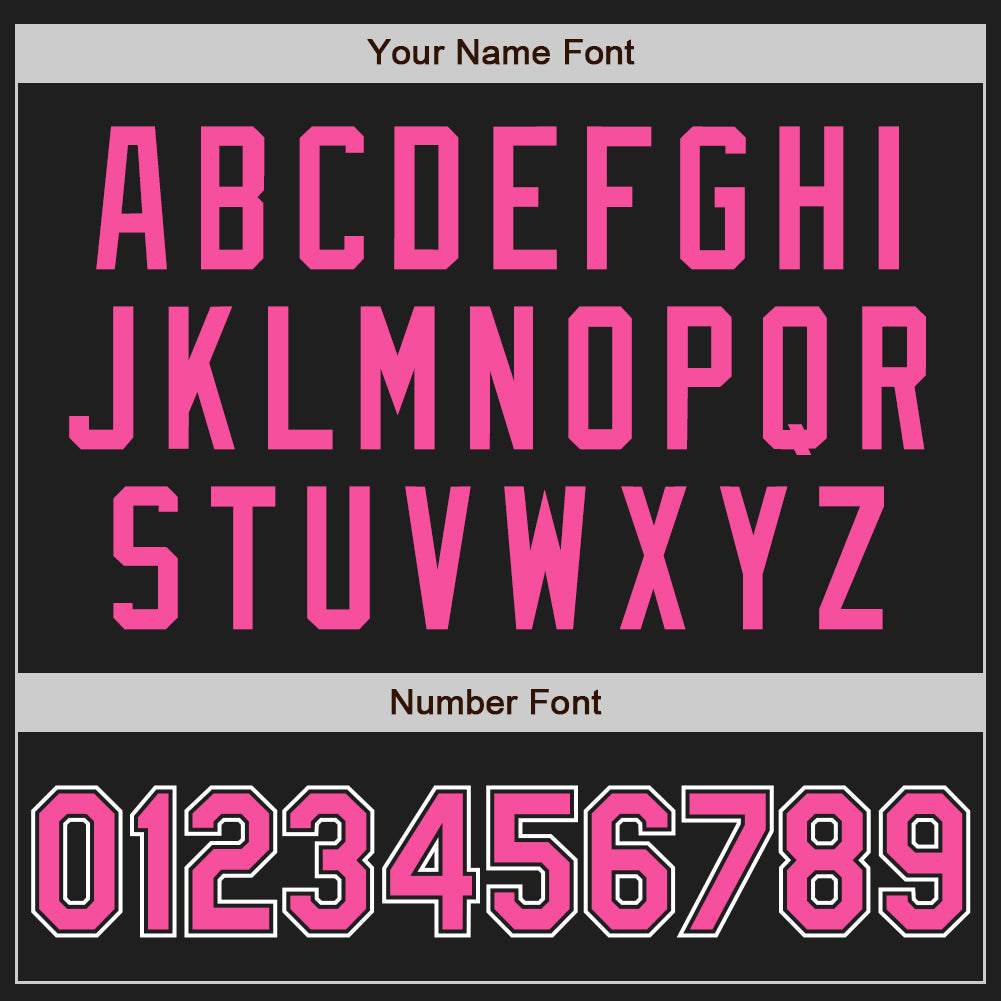 Custom Black Pink Pinstripe Pink-White Authentic Baseball Jersey - Sky-Custom