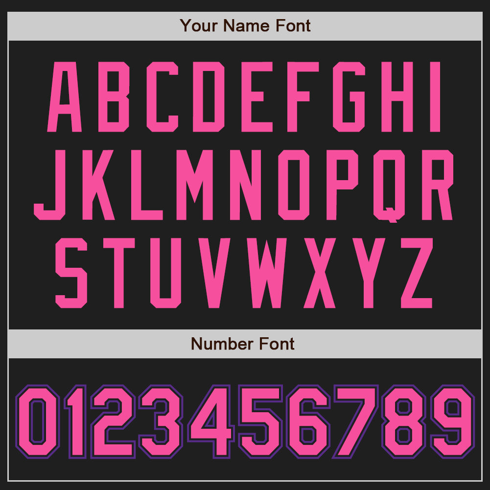 Custom Black Pink Pinstripe Pink-Purple Authentic Baseball Jersey - Sky-Custom